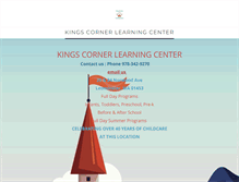 Tablet Screenshot of kingscornerlearning.com